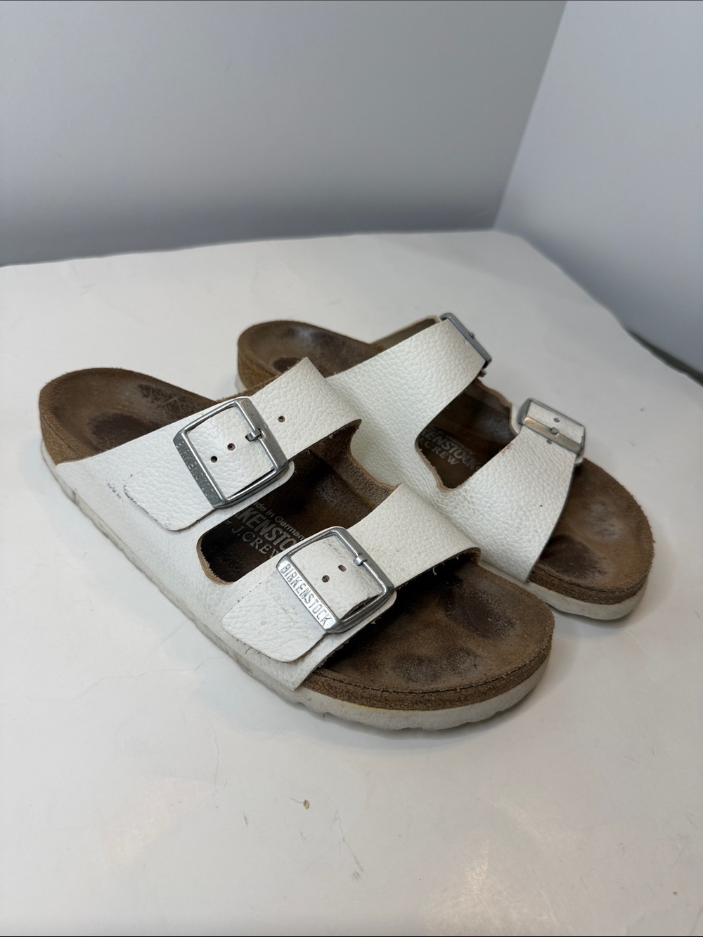 Birkenstock Kids White Double-Buckle Sandals
